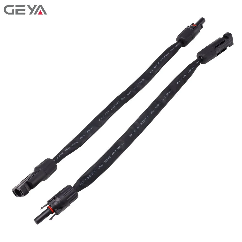 Geya 6mm2 Flat Copper Strip Mc4 Connecting Wire Soft Solar 30cm/2m Length Male Female Mc-4 Connectors Solar PV Charging Cable