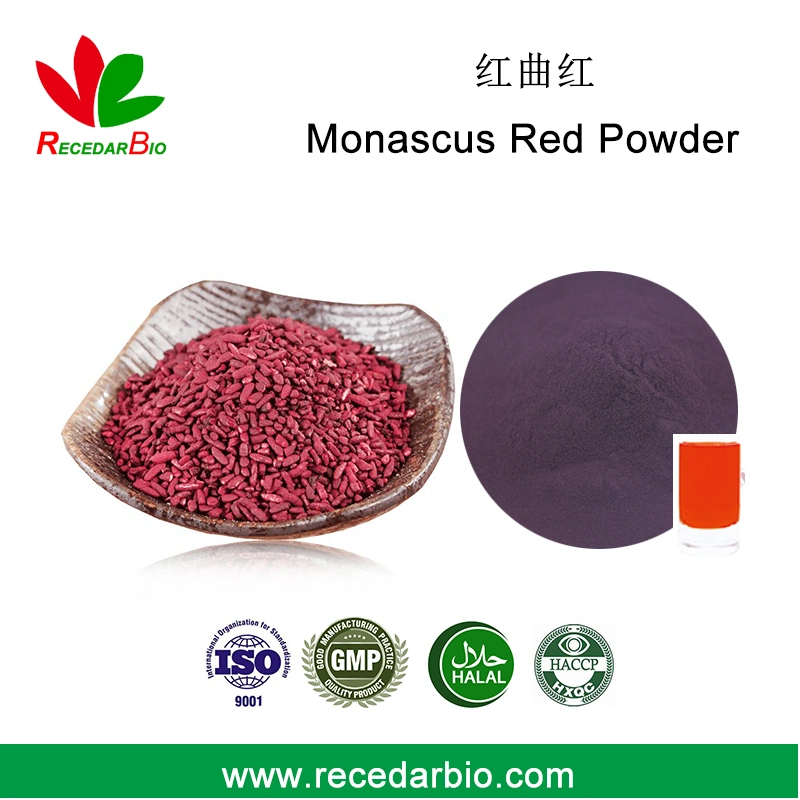 Corantes alimentares naturais pigmentos de cor Monascus Vermelho pó