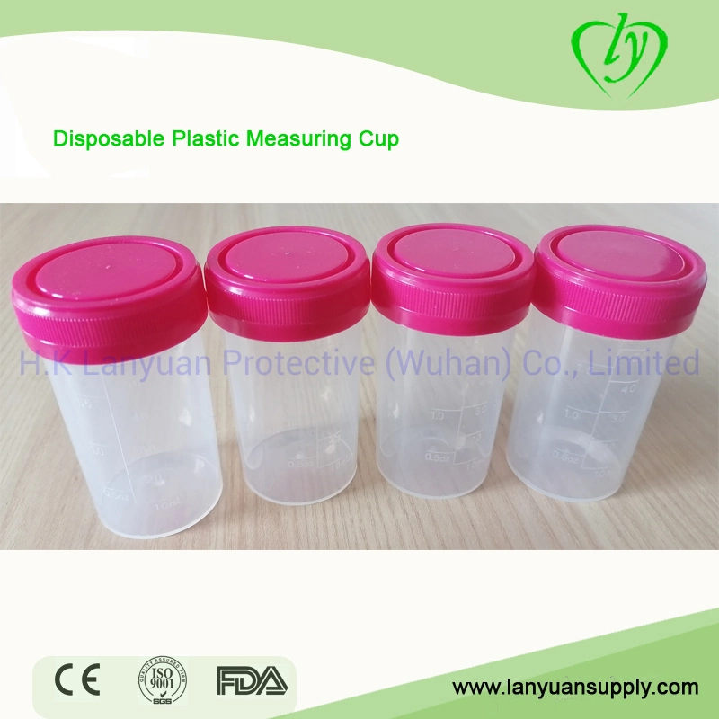 Sterile Urine Cup Plastic Specimen Tape Cover Measuring Cup