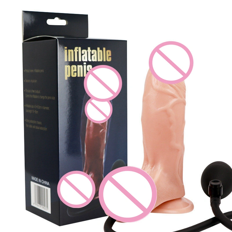 Huge Inflatable Dildo Pump Expandable Big Penis Anal Butt Plug Real Soft Dildo with Suction Cup Adult Women Sex Toys