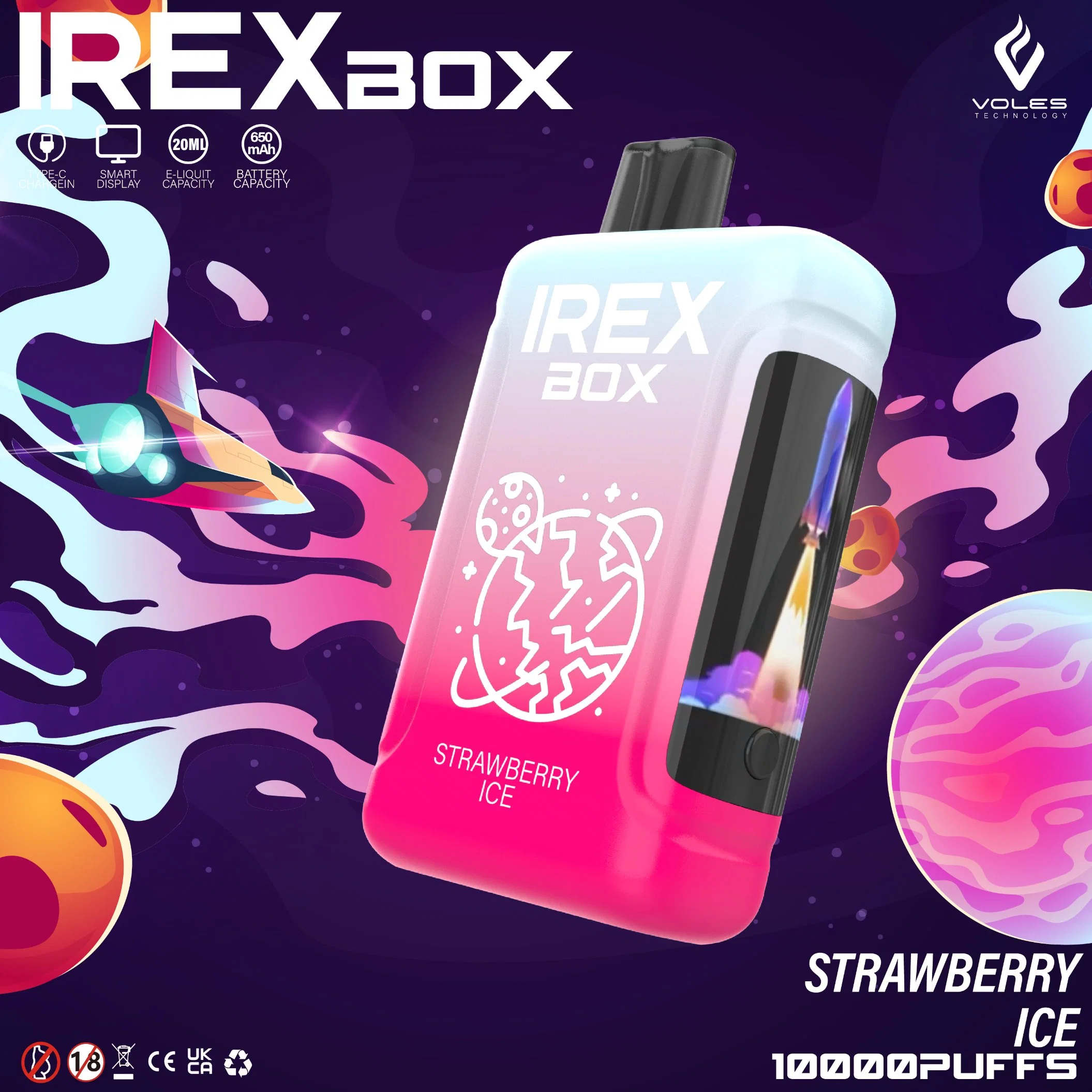 Écran mobile Iplay Al Fakher Randm Elf Fashion Bar E Cigarette IREX Box 10000 Puff plus Wholesale/Supplier I Vape