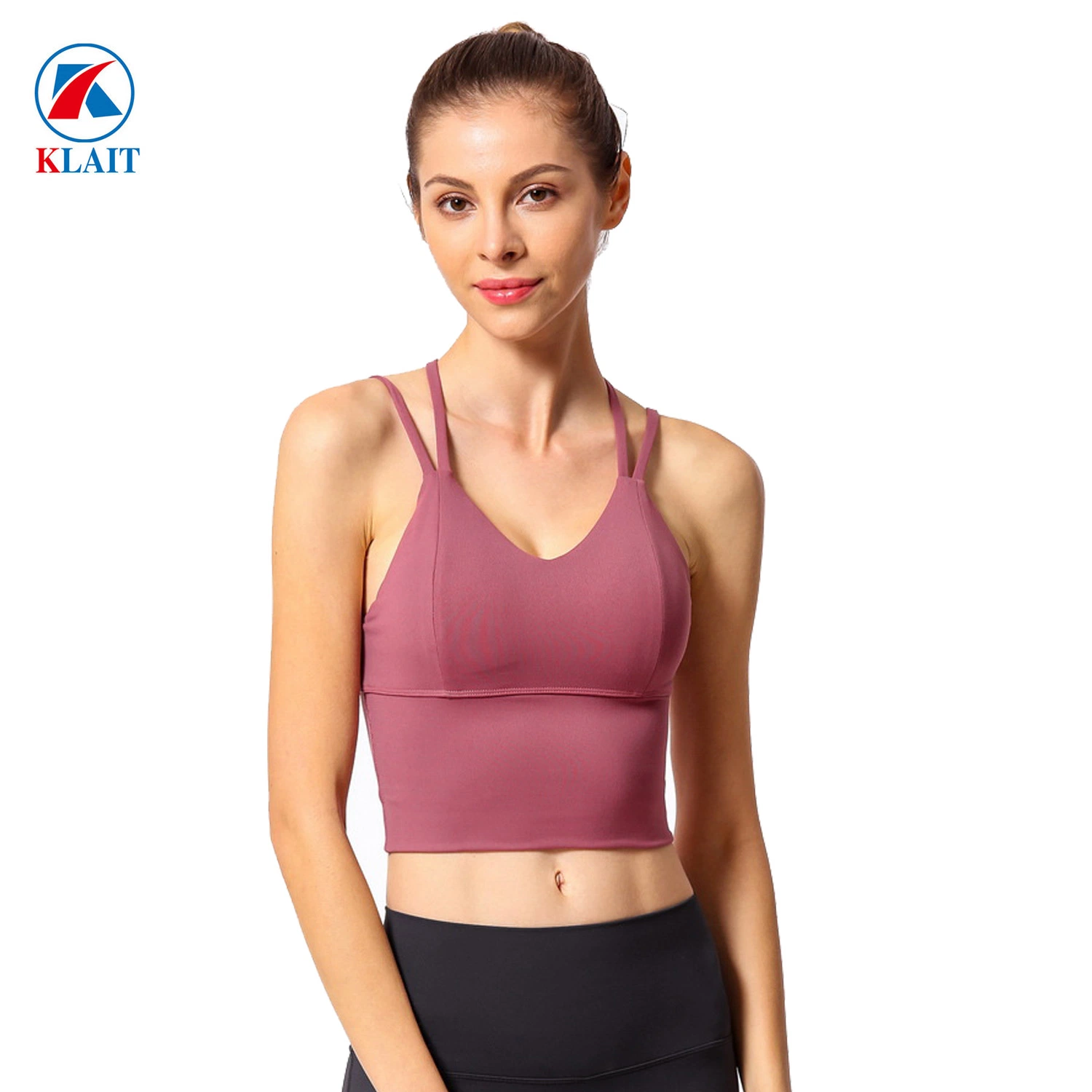 Wholesale Sexy Strappy Workout Clothing Women Fitness Cross Back Running Seamless Sports Bra