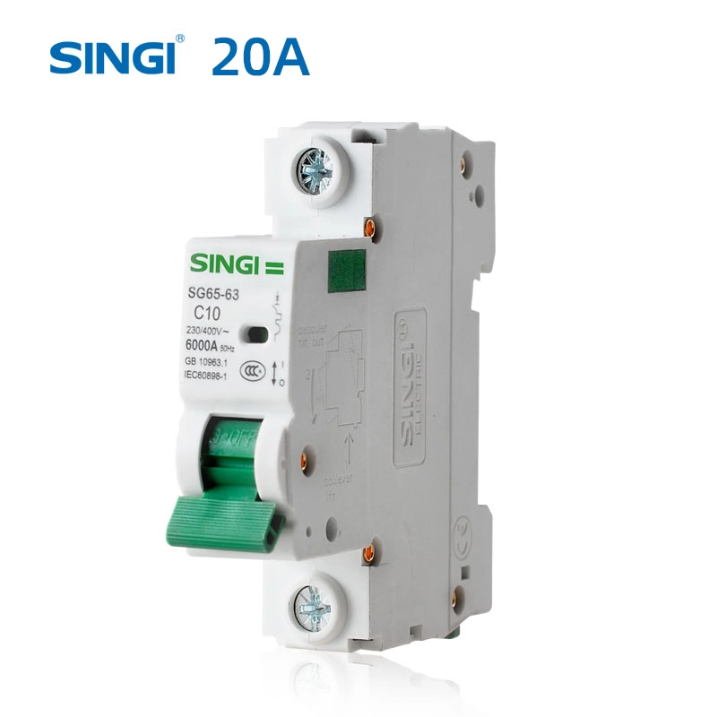 Mini Singi o OEM Seaway Sg65-63 Disyuntor eléctrico con CB