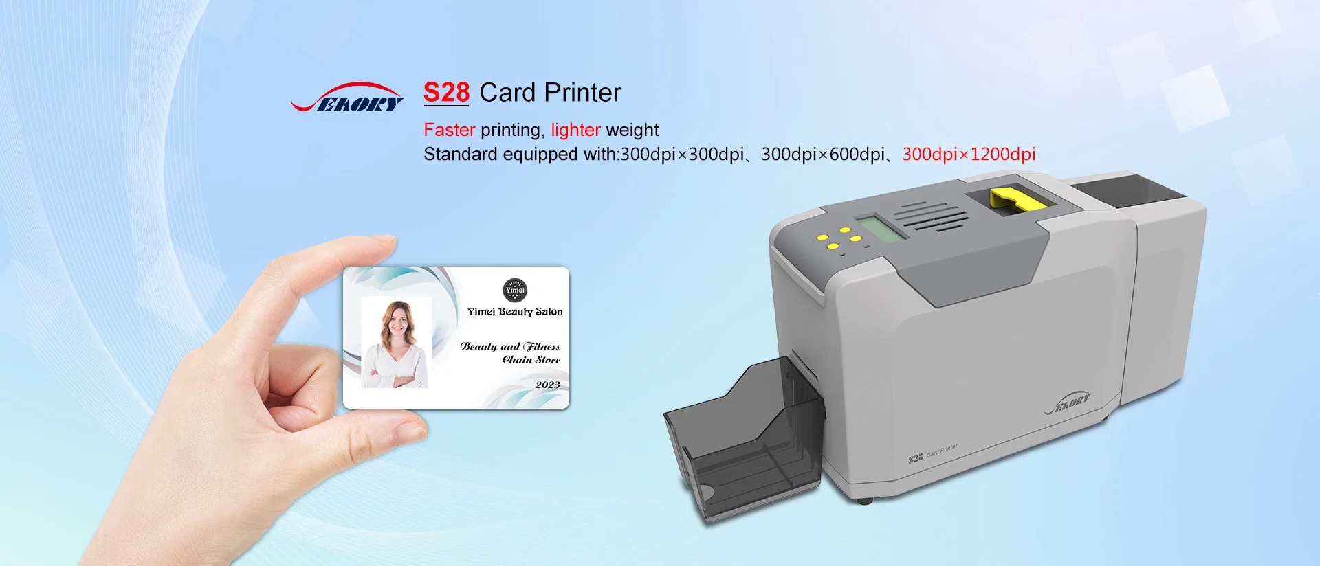 Newest Desktop S28 Both Sides Thermal Card Printer for Printing Batch Cards