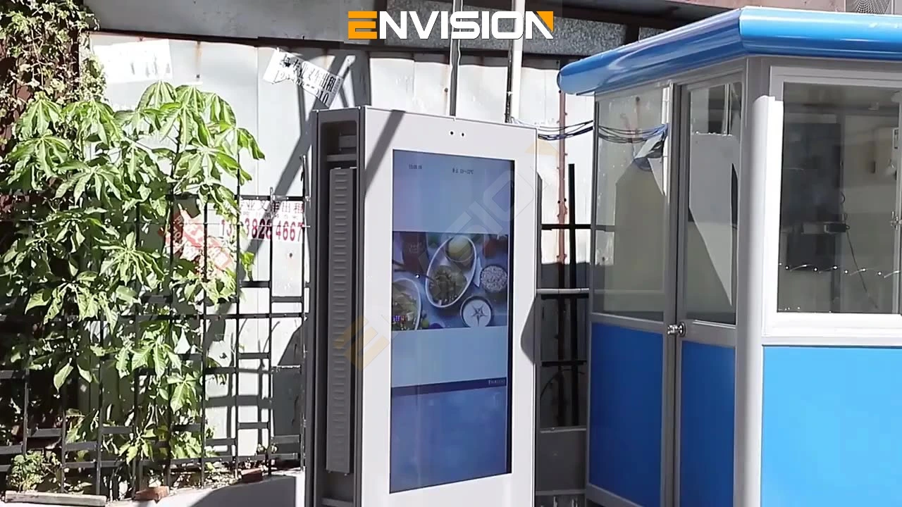 Extérieur 4K HD Vidmate borne étanche Publicité de machine à écran tactile 43 Écran LCD d'extérieur de pouces Affichage numérique Totem