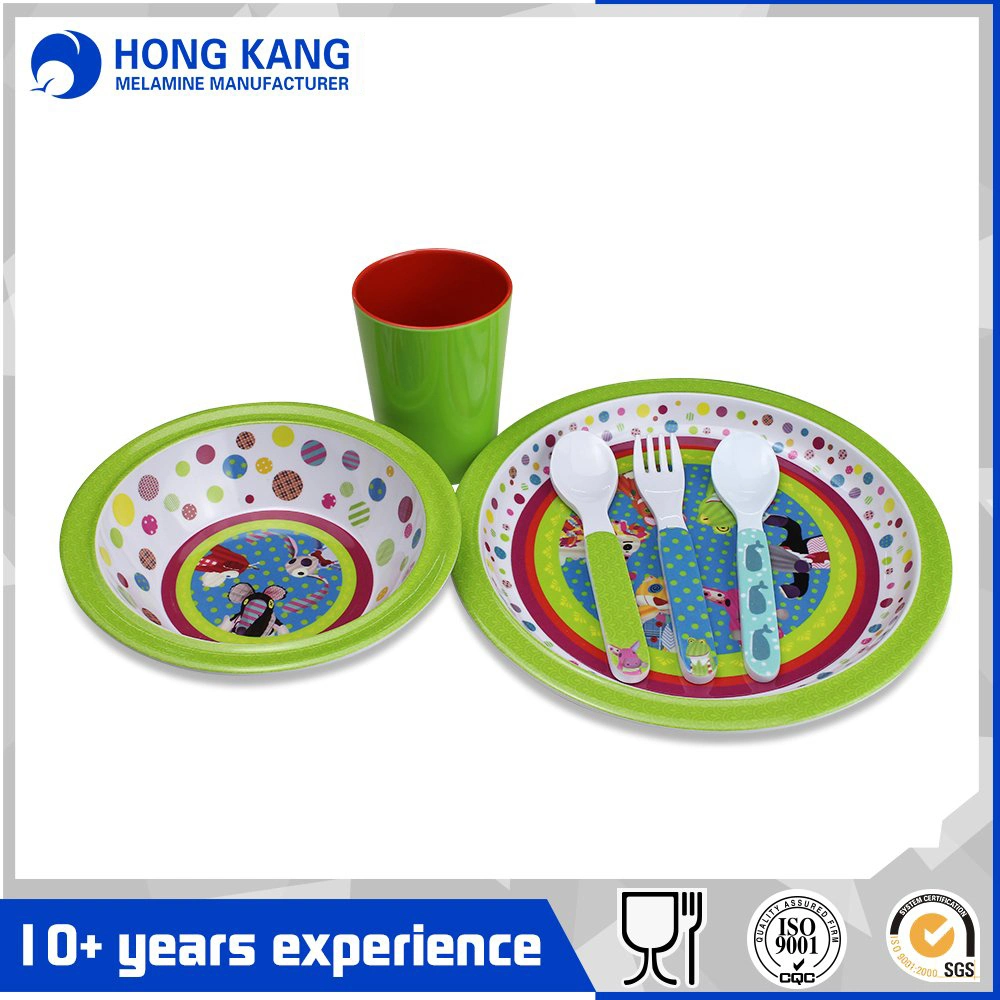 Custom Logo Multicolor Melamine Tableware Dinner Set