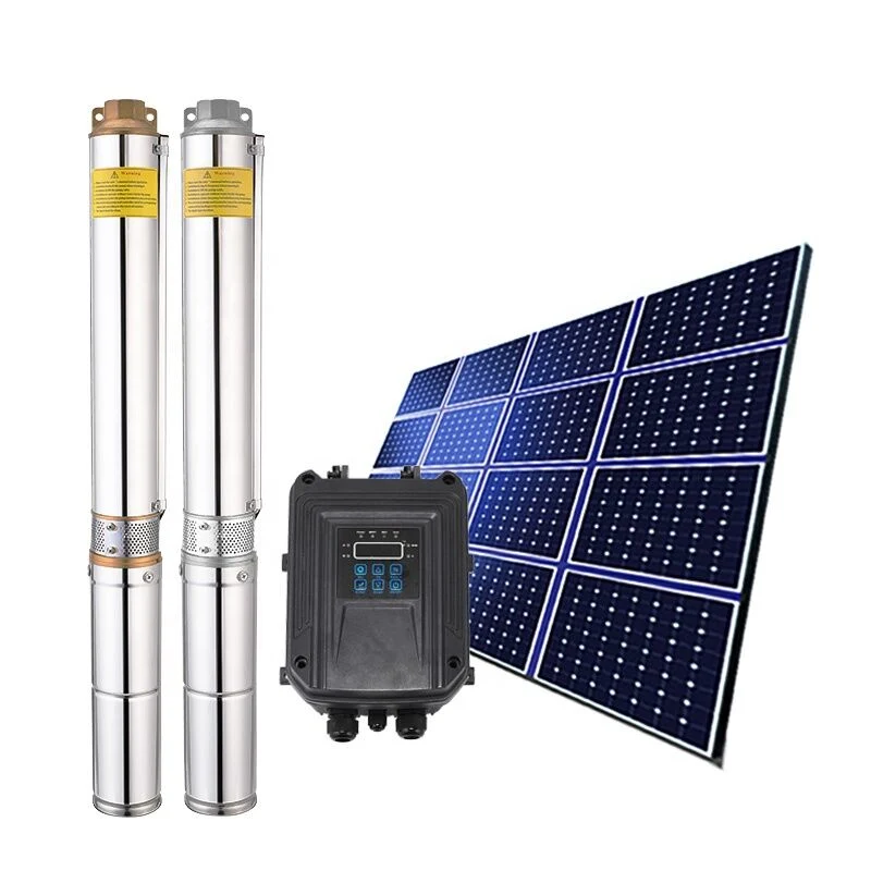 12V 24V 48V AC DC Submersible Alta presión Solar eléctrico Bomba de agua automática para pozo profundo