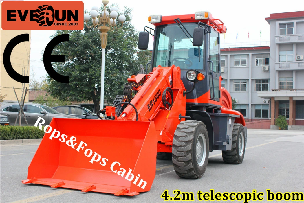 Er1500 Front End Loader with Telescopic Arm Rops&Fops