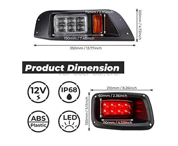 Kit de faros LED Ezgo TXT con instrucciones de instalación