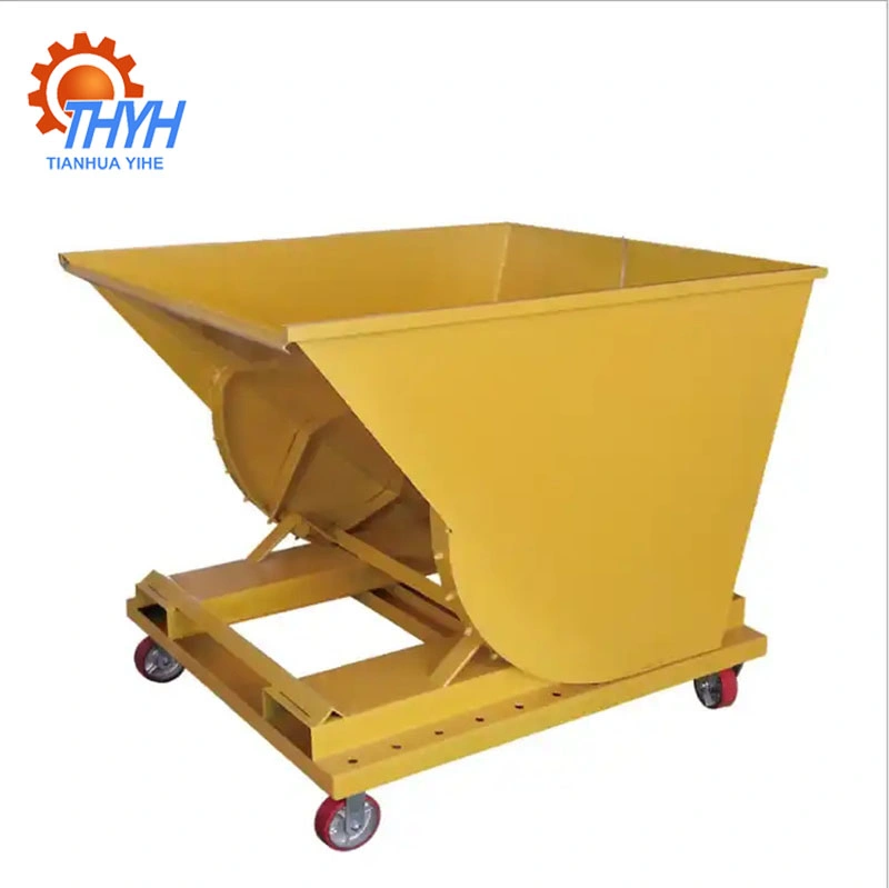 Good Quality Portable Self Dumping Steel Dumping Hopper Construction Waste Container