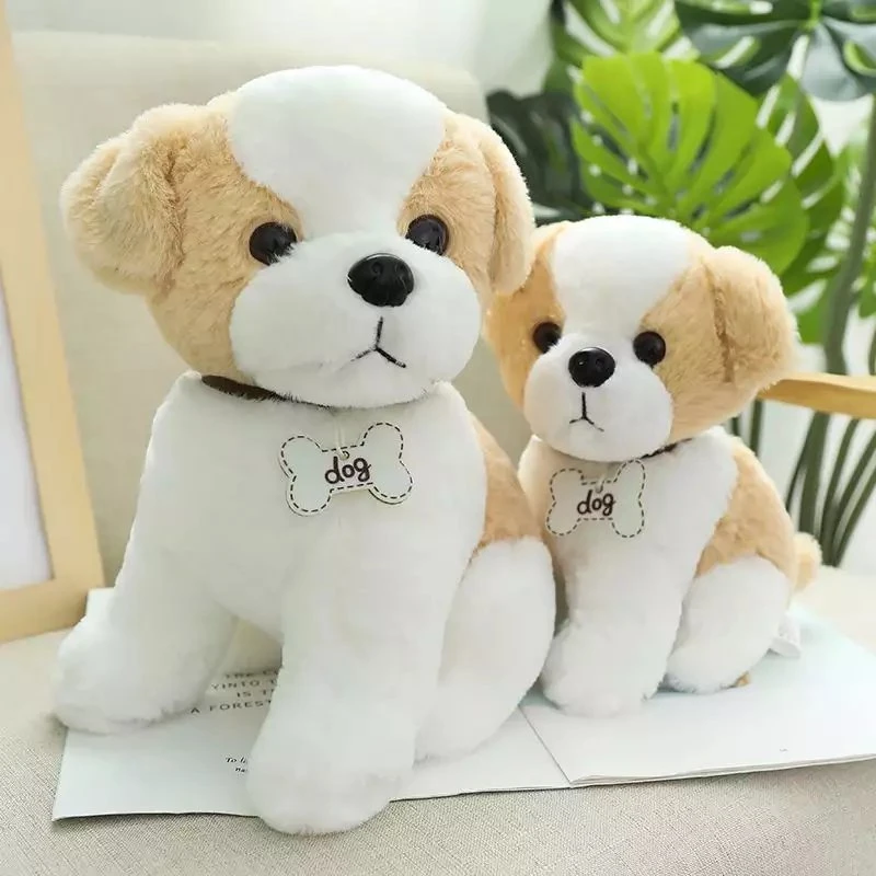 Mignon Chien de simulation des jouets en peluche animaux réalistes Toy animal en peluche pour Bébé Garçon et fille