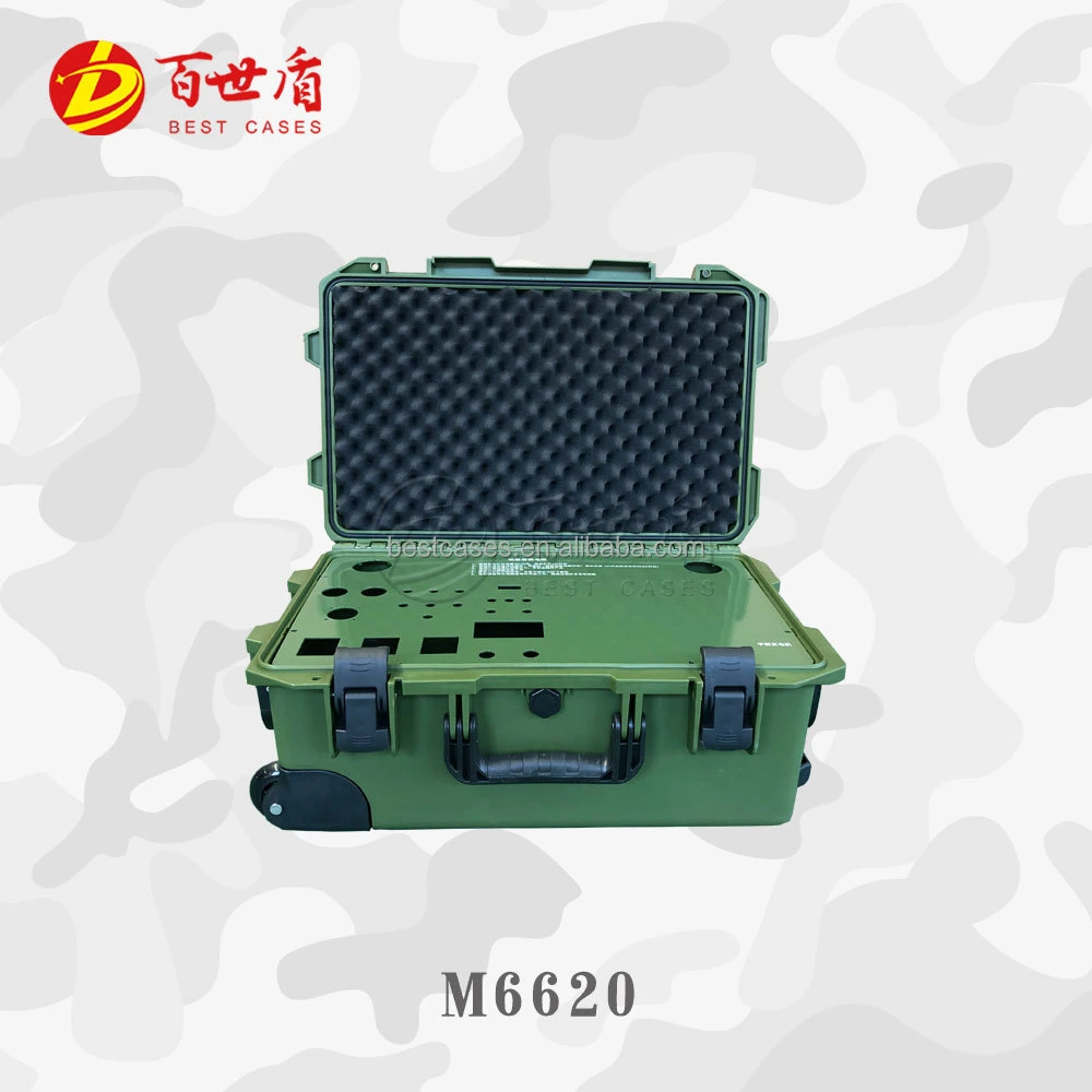 China Manufacture IP67 Waterproof Hard Plastic Protective Electrical Equipment Tool Box with Foam and Wheels