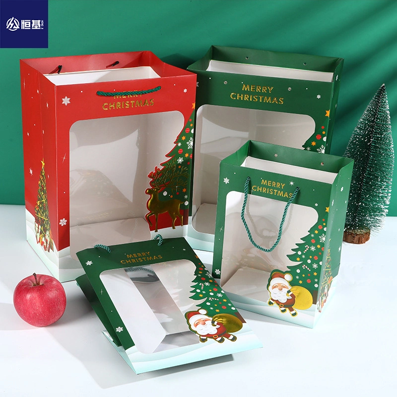 Benutzerdefinierte Weihnachten Festival Stil Design Verpackung Blume Papier Geschenkbox Mit Fenster löschen