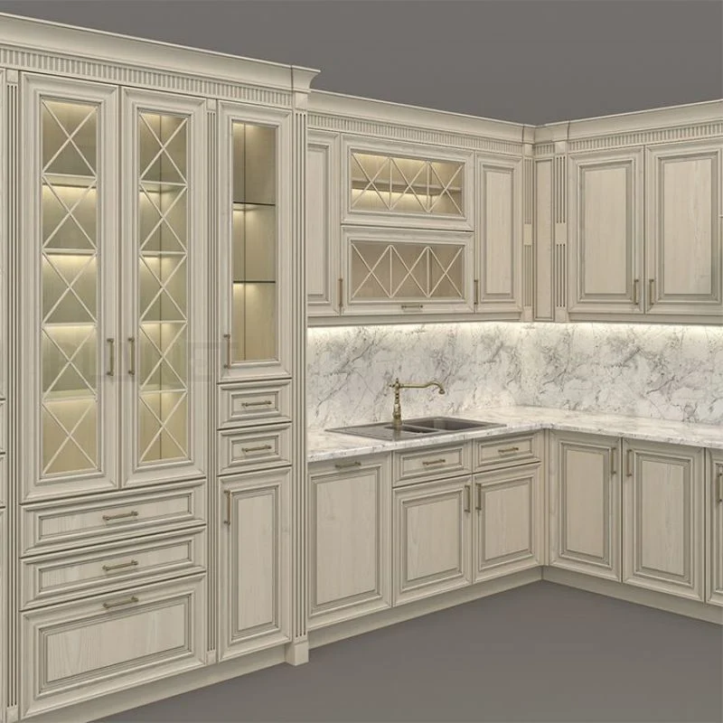 China Supplier Custom Wood Kitchen Cabinets Trade Modern Fitted Complete Kitchens Design Units