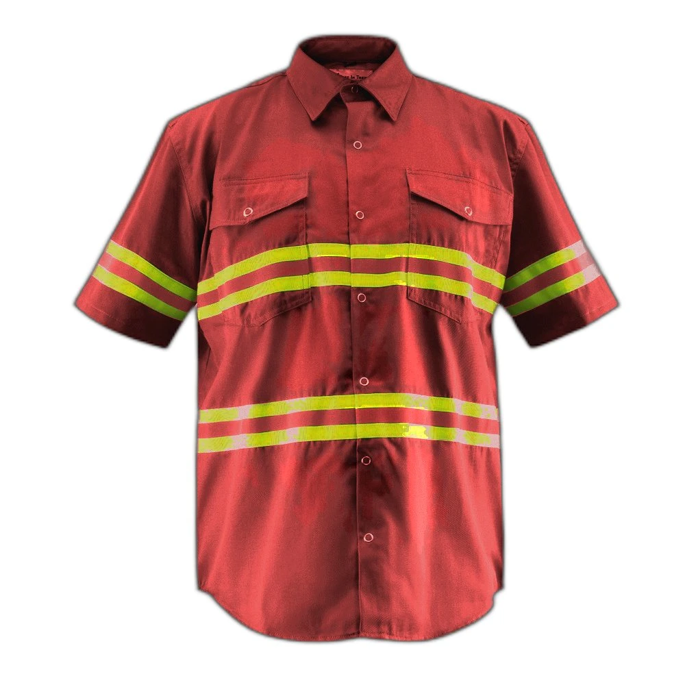 Reflective Shirt, a-Safety, High Visibility Safety Short Sleeve Shirt with Thermo Print Reflective Strip Orange Workwear
