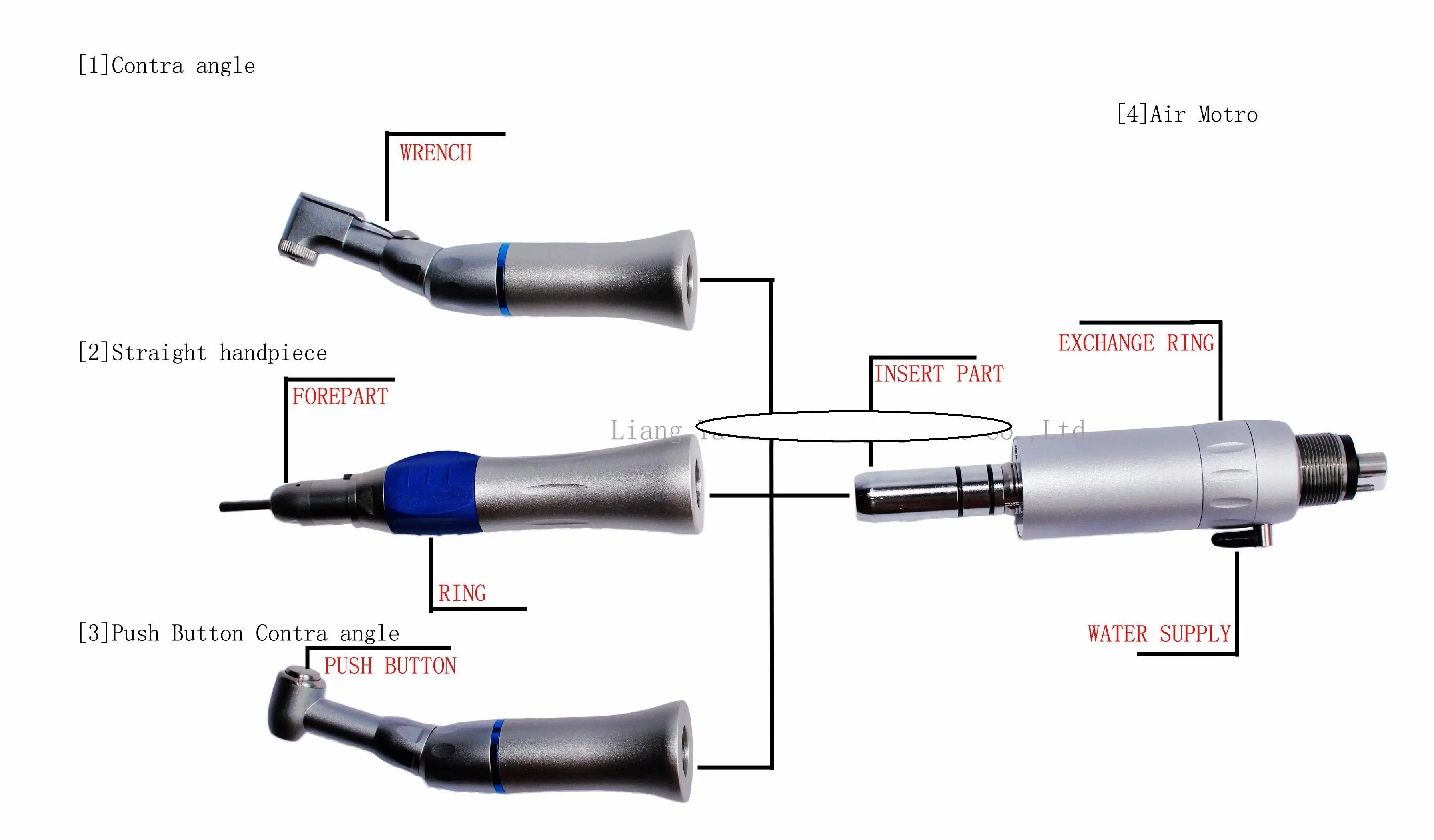 Foshan High quality/High cost performance Low Speed Air Tubine Dental Handpiece