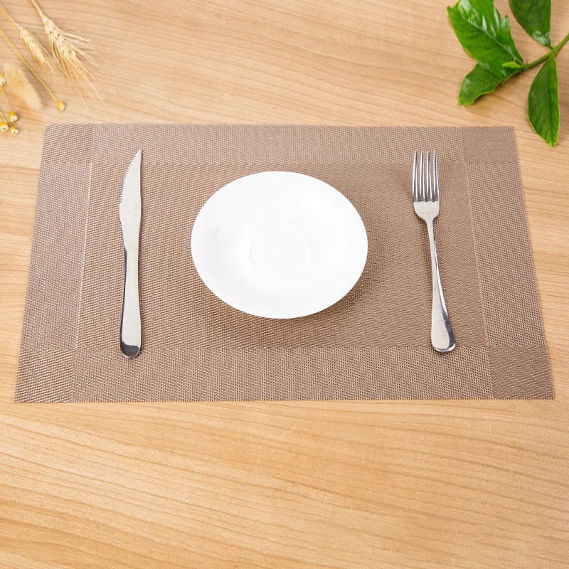 Simple European-Style Four-Corner Restaurant PVC Placemat Coaster Non-Slip Insulation Pad Household