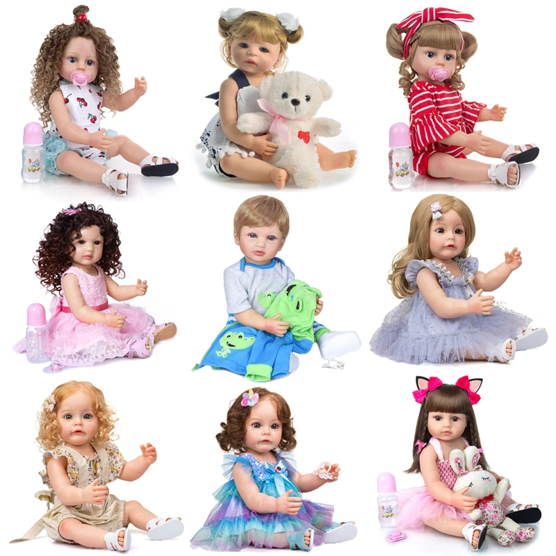 Tombotoys Shantou Toys Atacado Crianças recém-nascido novo Bebê Conjunto de bonecas bebé de silicone Babydoll Play House brinquedos bonito Reborn Boneca Baby Dolls Girl Toy