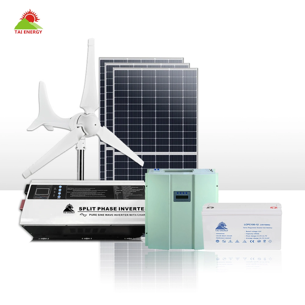 Solar Panel Wind Turbine Combine Power System off-Grid 8kw