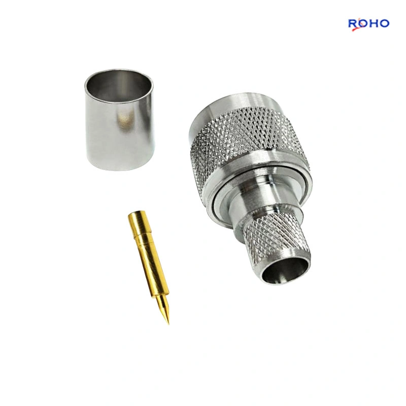 N Type Male Connector Crimp Solder Attachment for LMR400 Coaxial Cable