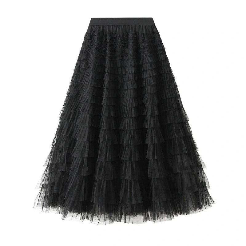 Fashion 2023 Stylish Adult Women Tiered Layered Gauze Tulle Tutu Skirt