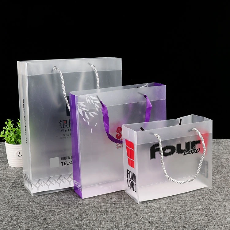 customize PP printed shopping gift promotion bag with string