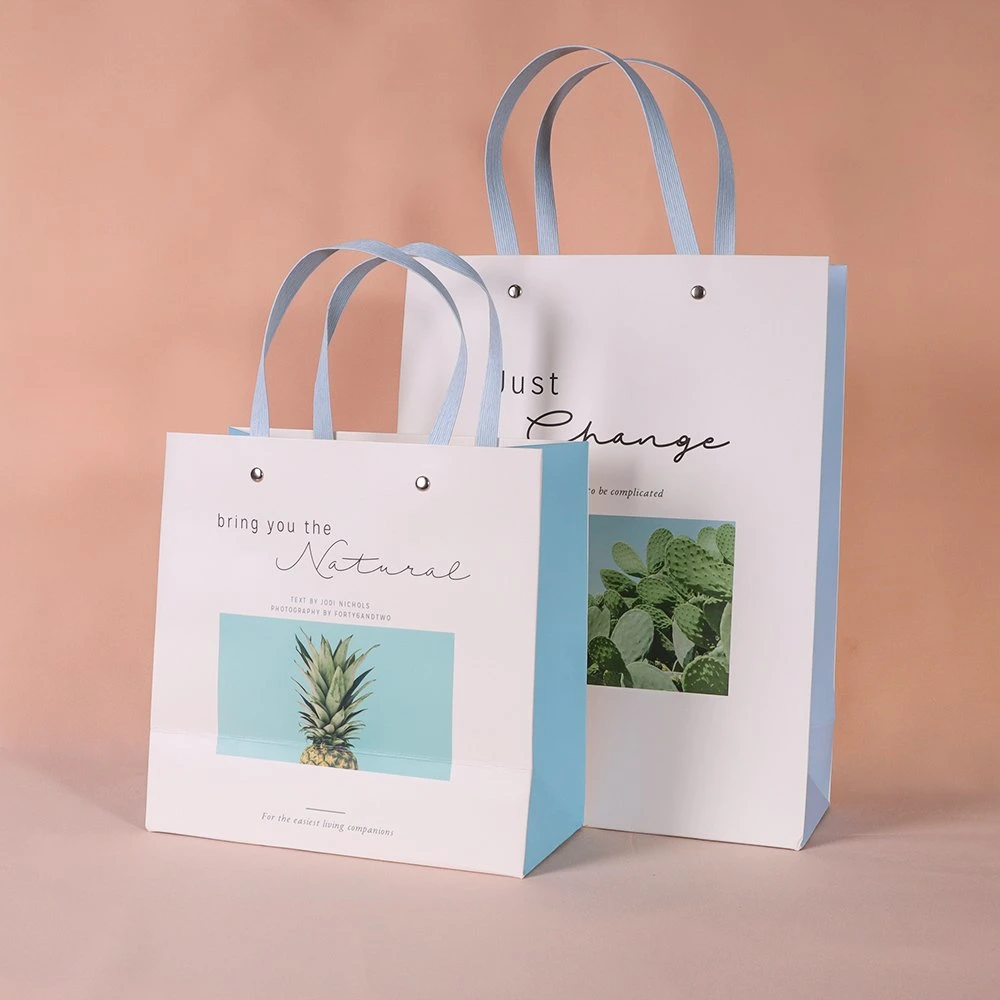 Flamigo Wholesale Luxurious Small Sock Gift Recycle White Paper Bag