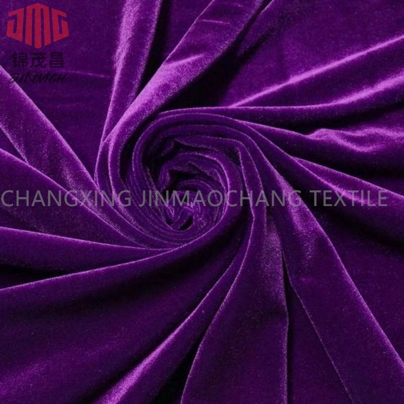 Factory Korean Velvet Fabric 95% Polyester 5% Spandex Ks Velvet Fabric for Fashion, Garments, Shoes, Lining, Dress