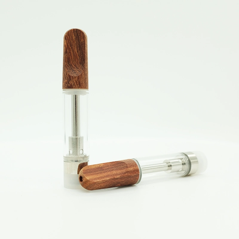 Holzspitzen Zerstäuber Keramik Spule Holz Farbe Tipps Vape Carts 0,5ml 1,0ml leere Patronen