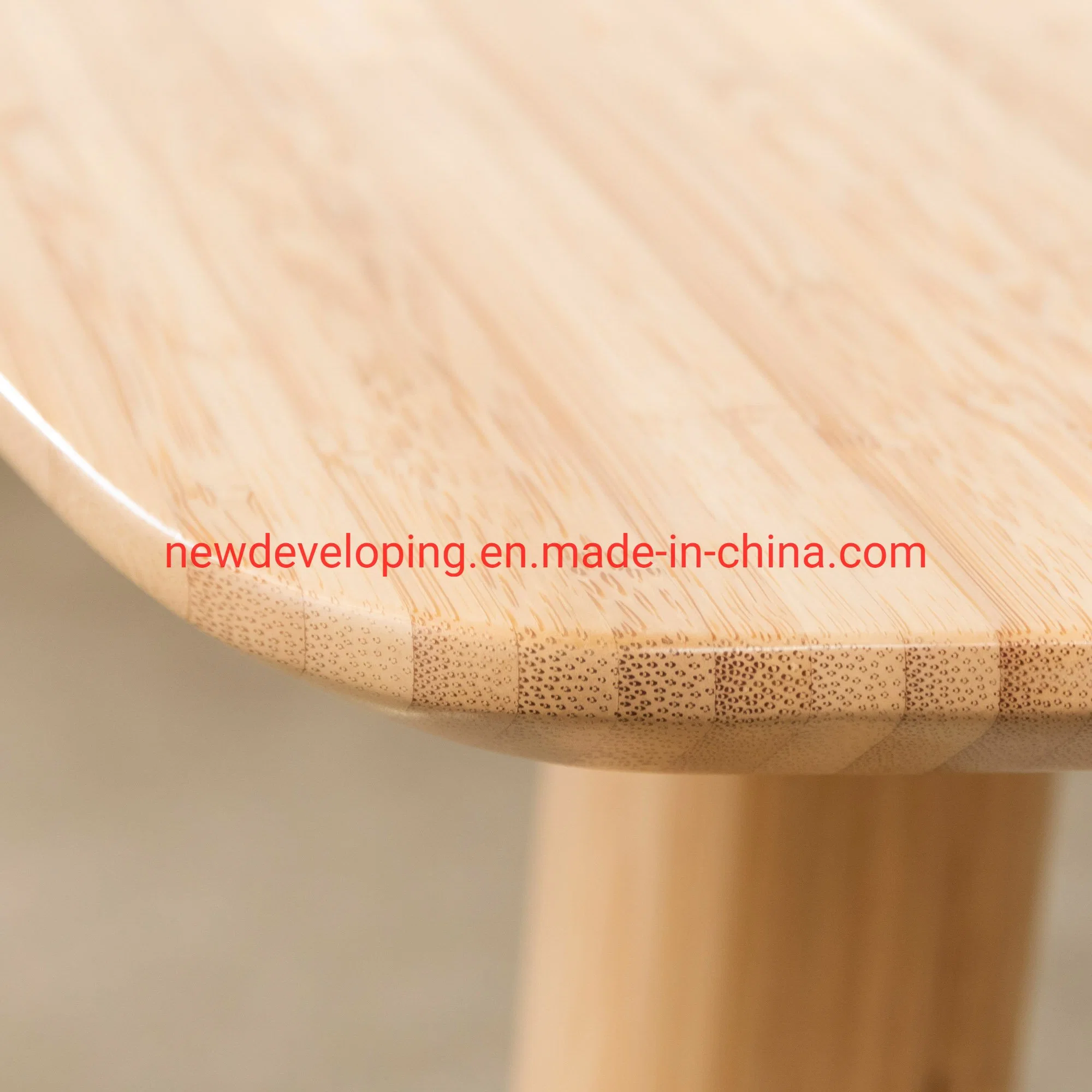 Restaurant Long Dining Table, Dining Room Furniture Fine Wood, Bamboo Panel Dining Table Set