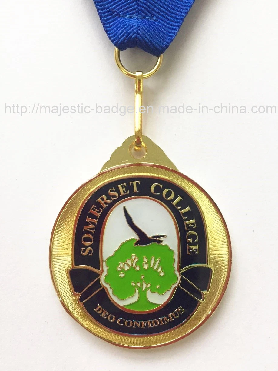 Customized Gold Plating Zinc Die Cast Metal Award Medallion