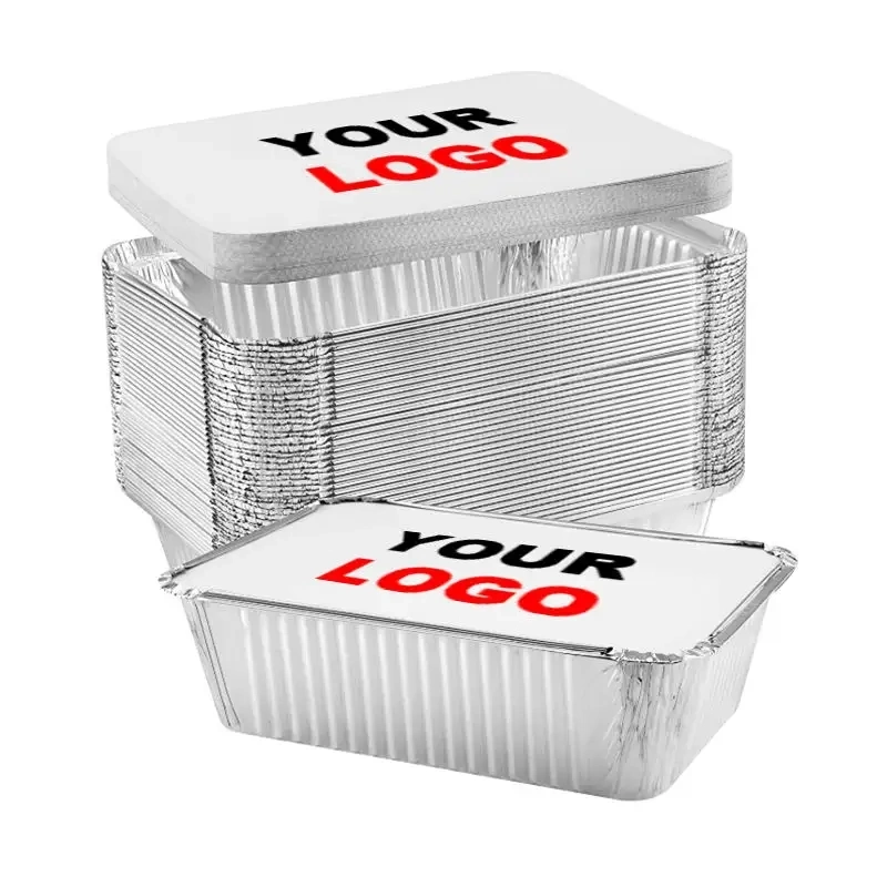 Food Grade Square E Verpackung und Lieferung Lunchbox Lagerung Schalen mit Aluminiumfolie Schalen mit Deckel Lebensmittelverpackung Folie Container