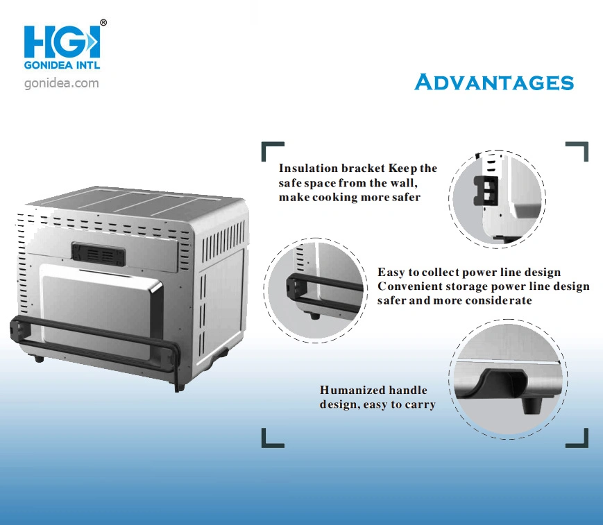 25L'air friteuse 1800W Four électrique Afo-01m