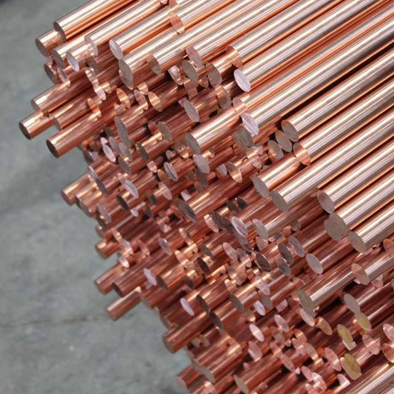 Square and Round Copper Bar Hard Half-Hard 99.9% Pure Copper Red Rod