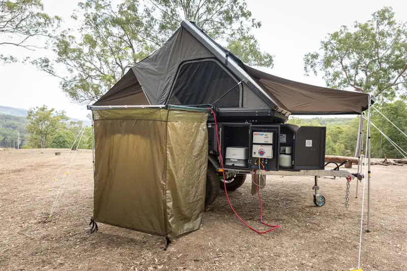 Ecocampor Lightweight Small off-Grid Expedition Camping Trailer Designed for off-Road Use with Dual Shock Independent Suspension