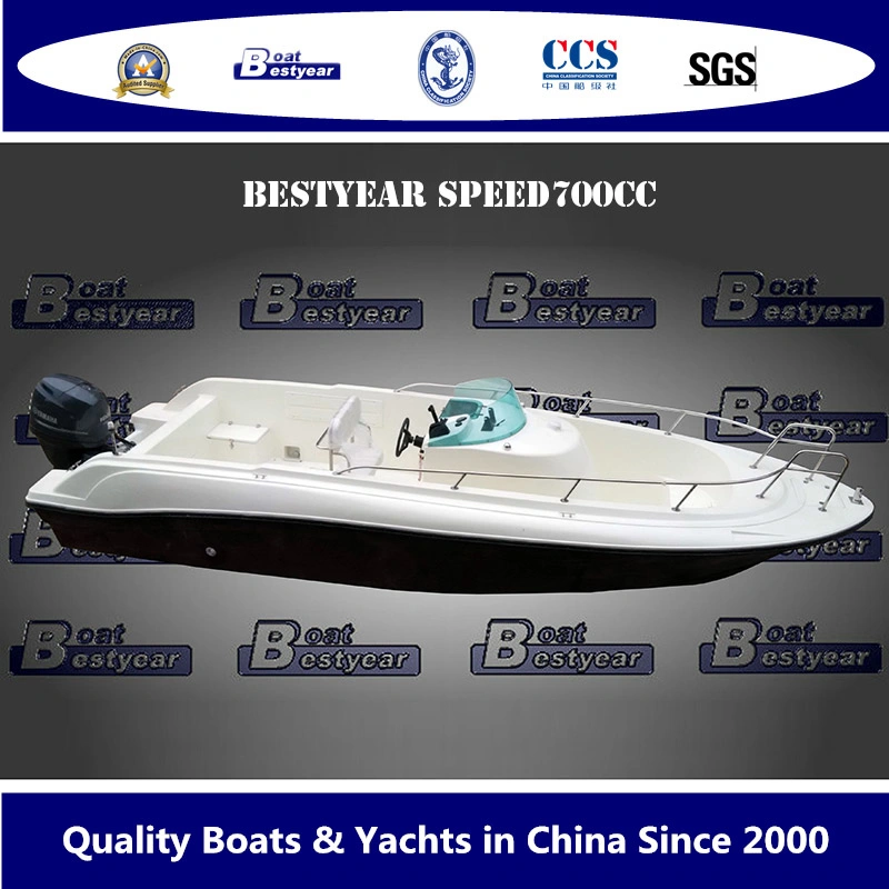 Bestyear 7m Fiberglass Speed Boat for Sport or Fishing