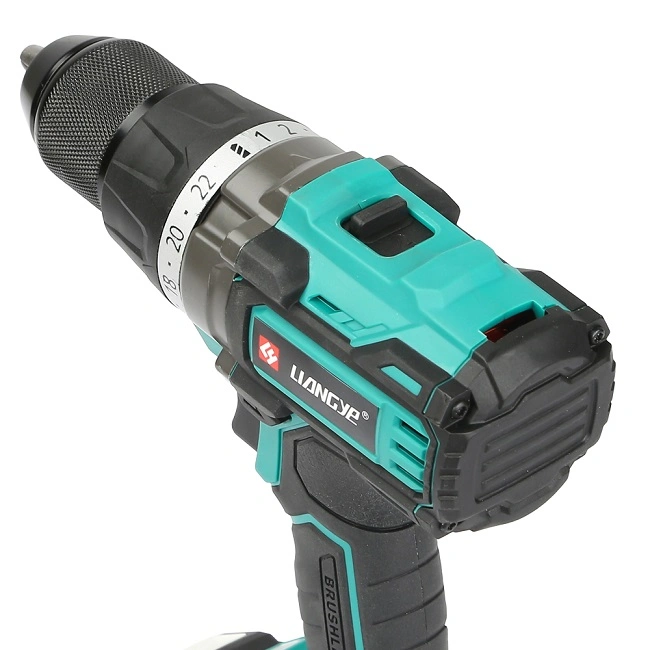 Liangye Electric Power Tool 70nm Cordless Brushless Drill with 18V Rechargeable Battery