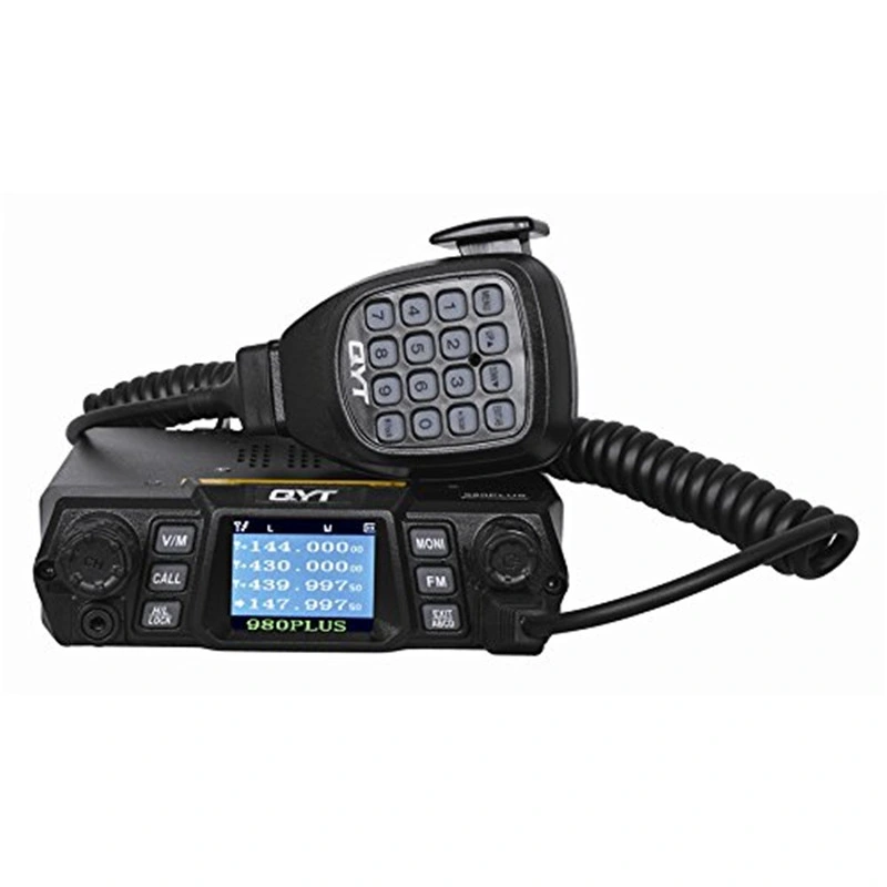 Alta potencia 75W Coche Dual Band Mobile Qyt Kt-980plus dos Radio Radio de la base de interfono Vehicular