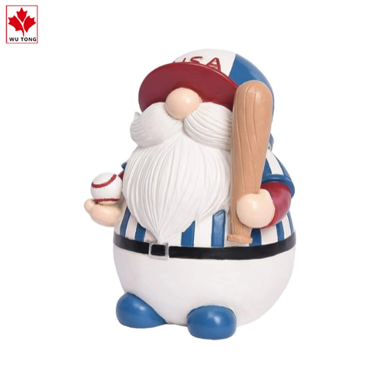 Funny Crafts Resin Baseball Gnome Statue Home Decor Gifts