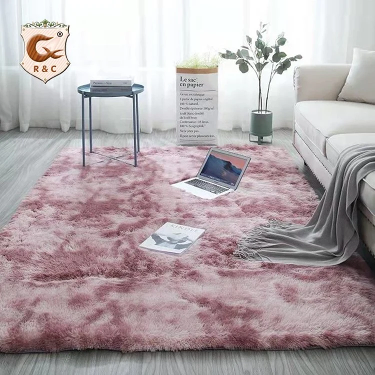 Tie-Dye Gradient Carpet Home Living Room Bedroom Silk Wool Carpet