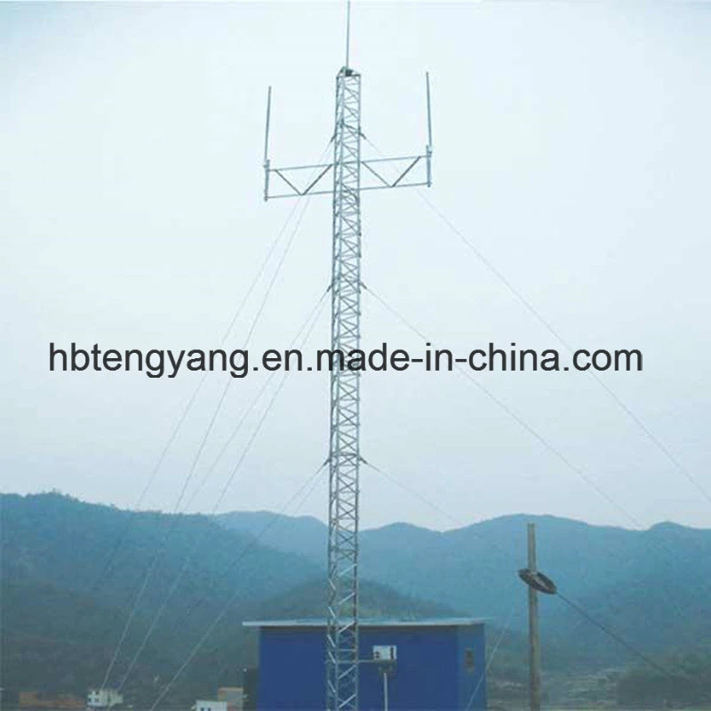 Hot DIP Galvanized Steel Lattice Guyed Tower for Telecommunication