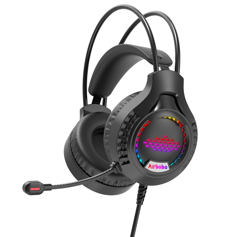 2023 High Quality Manufacturer&prime; S New Wholesale Price Wired Headset Gh-18 Gaming Headset with Colorful Lights