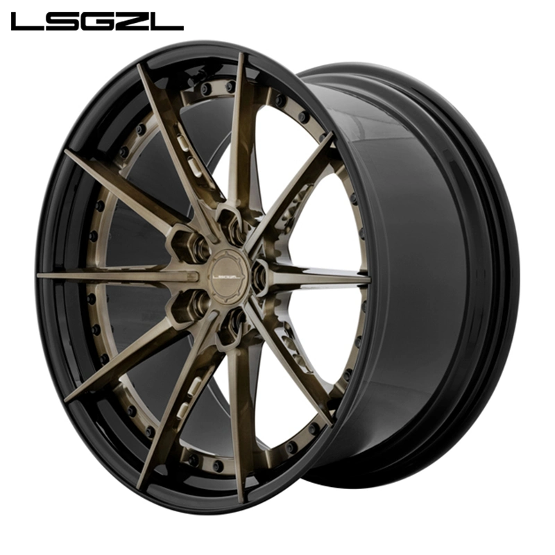 2 Piece Custom Golden Grey Wheels for Mercedes G63 Amg Replica Car Alloy Wheels Rines