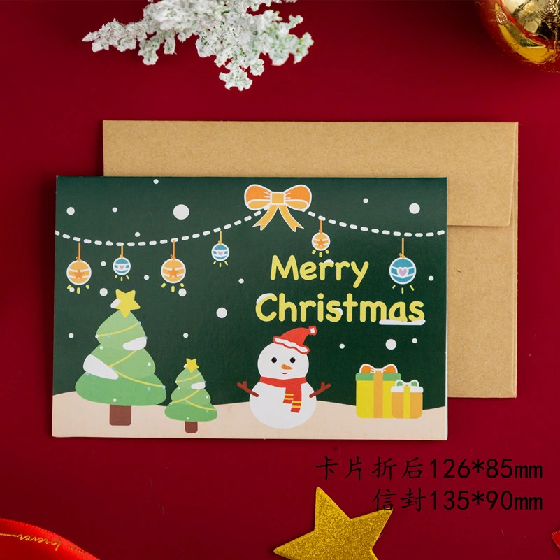 Custom Color Happy Birthday Greeting Card Merry Christmas Card with Envelops