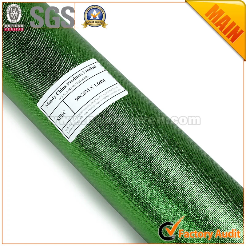 N° 30 Green Spunbond Nonwoven Fabric Laminação