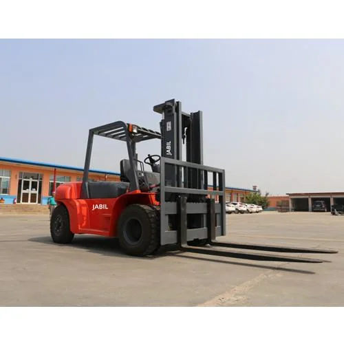 3 M 10ton 3m 5 etapa Triple Mast gasolina Forklift Carretilla elevadora de gas propulsor con desplazamiento lateral y neumático sólido