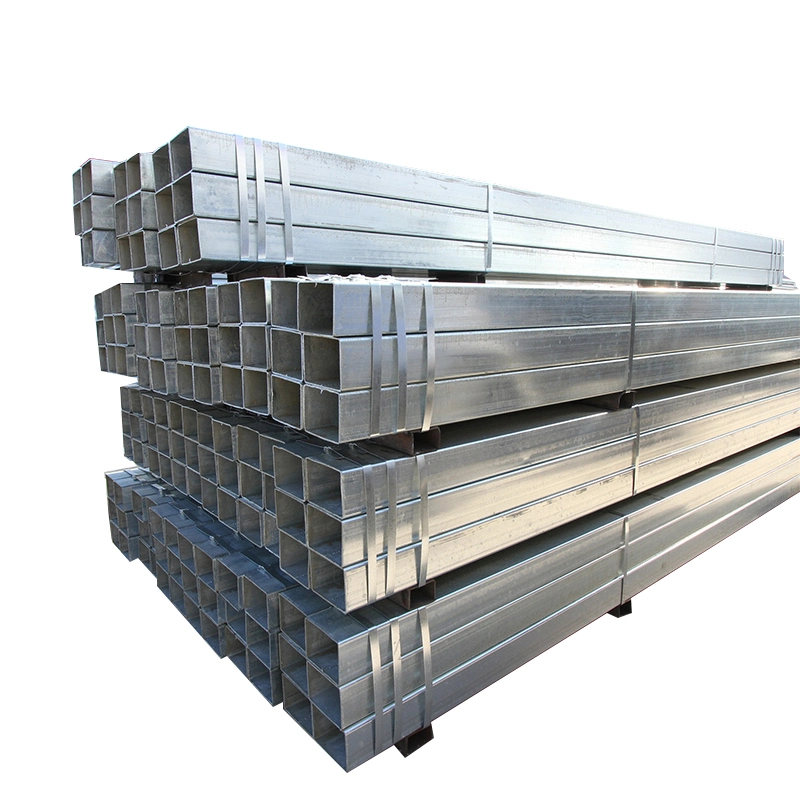 High Frequency Custom Welding 80X80mm Galvanized Pipe 100X50mm ERW Square and Rectangular Steel Pipes