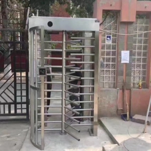 304 Stainless Steel Full Height Barrier Turnstile Gate with Face Recognition Device Entrance