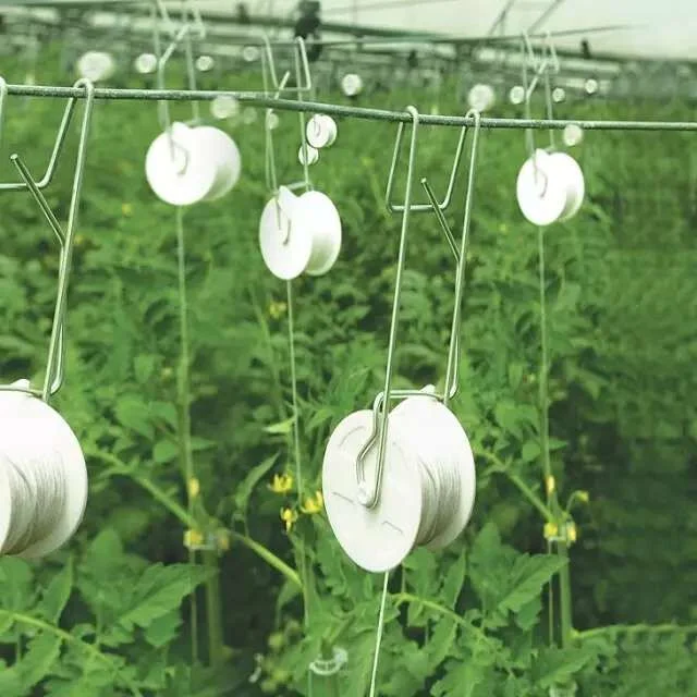 Greenhouse Rattan Hook with Roller Tomato Stem Hook Accessories Tomatoes M Hook Plants Clip Growing Support