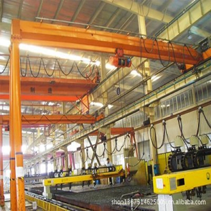 Single Girder Semi-Gantry Crane with Wire Rope Electric Hoist